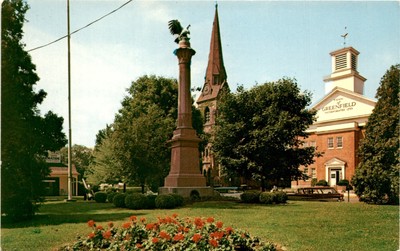 Greenfield, Massachusetts, Common, New England Heritage, Mohawk Trail, Postcard