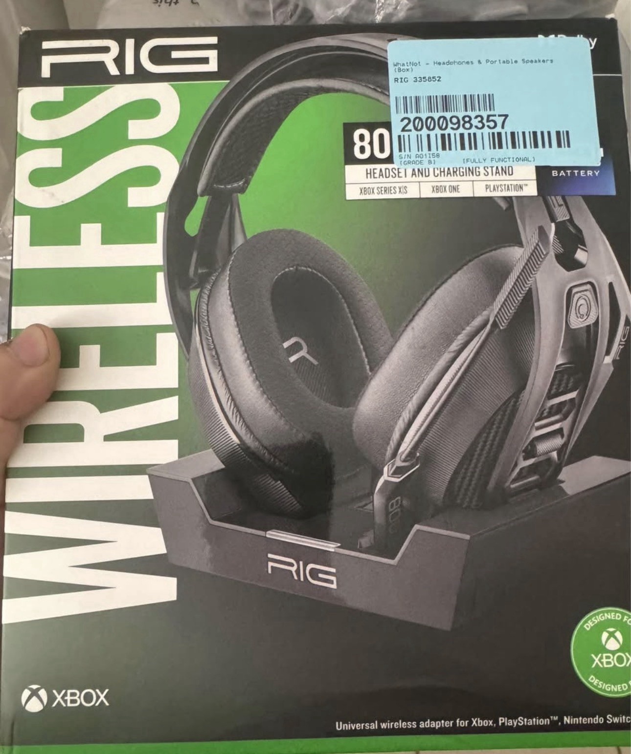 RIG 800 Pro HX Wireless Gaming Headset with Base Station in Black