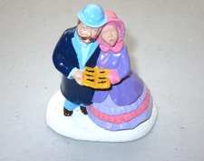 Vintage Byron Molds Painted 1979 Christmas Carolers Singing Couple