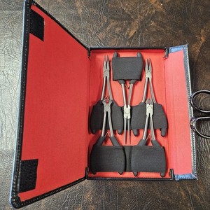 Vintage Craftsman 5 Piece Professional Precision Mini Plier Set w/Soft Case.
