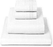 Full Sheets Set - 4 PC Iconic Collection Bedding - Hotel Luxury, Extra Soft, Coo