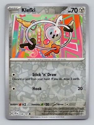 Reverse Holo Klefki 128/191 Common Surging Sparks Pokemon