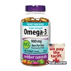 Webber Naturals Triple Strength Omega-3 900mg, One Per Day, 200 softgels