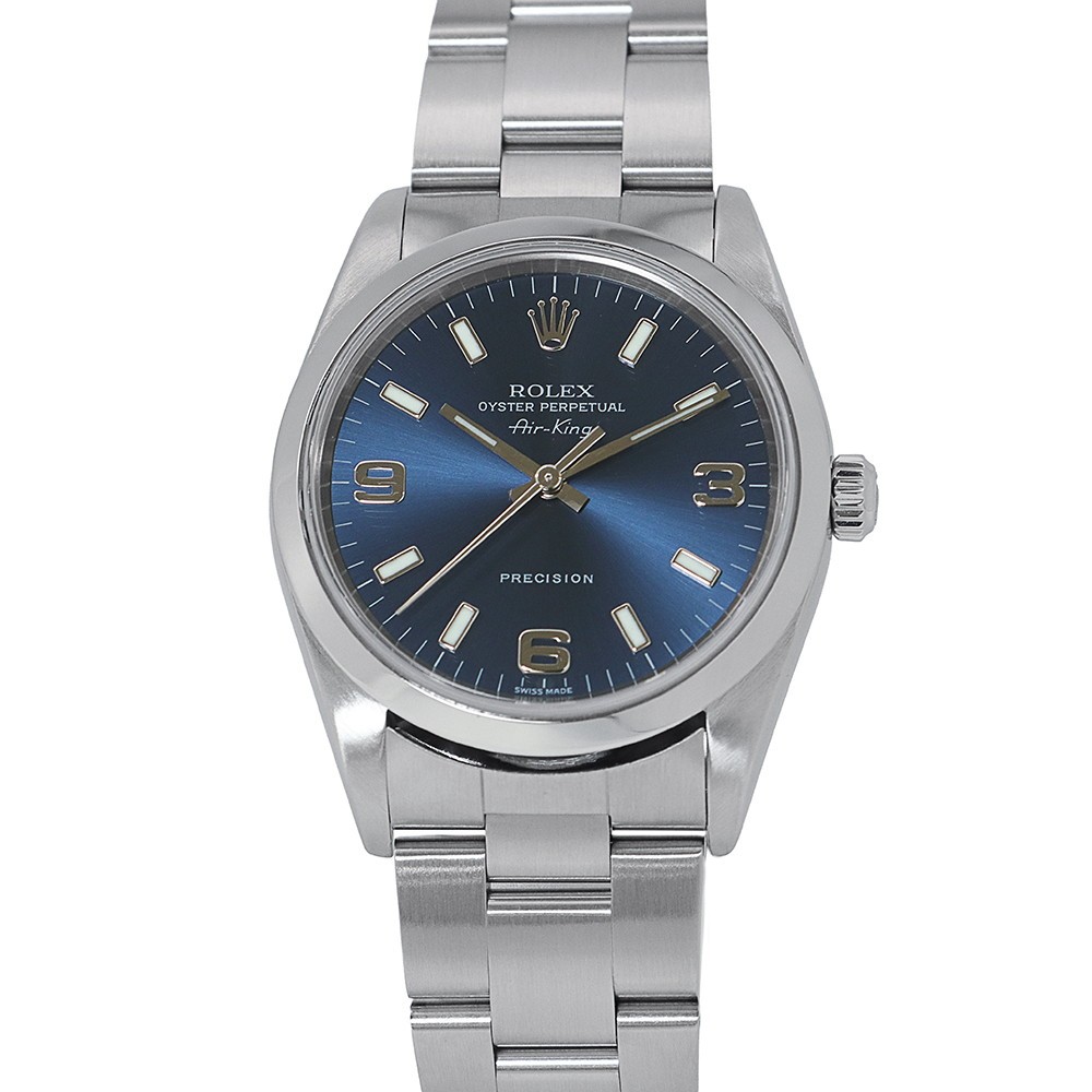 ROLEX Air-King 34mm Stainless Steel Blue Dial 14000M