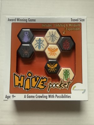 Hive Pocket Tile Board Game Travel Size - Ladybug & Mosquito Gen 42