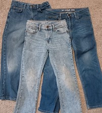 Lot Of 3 Boys Jeans Sz 10 Old Navy Cat Jack Stretch Denim 25x23 read 