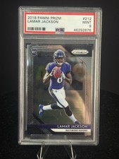 2018 Prizm Football - LAMAR JACKSON #212 - Rookie Card - PSA 9. rookie card picture