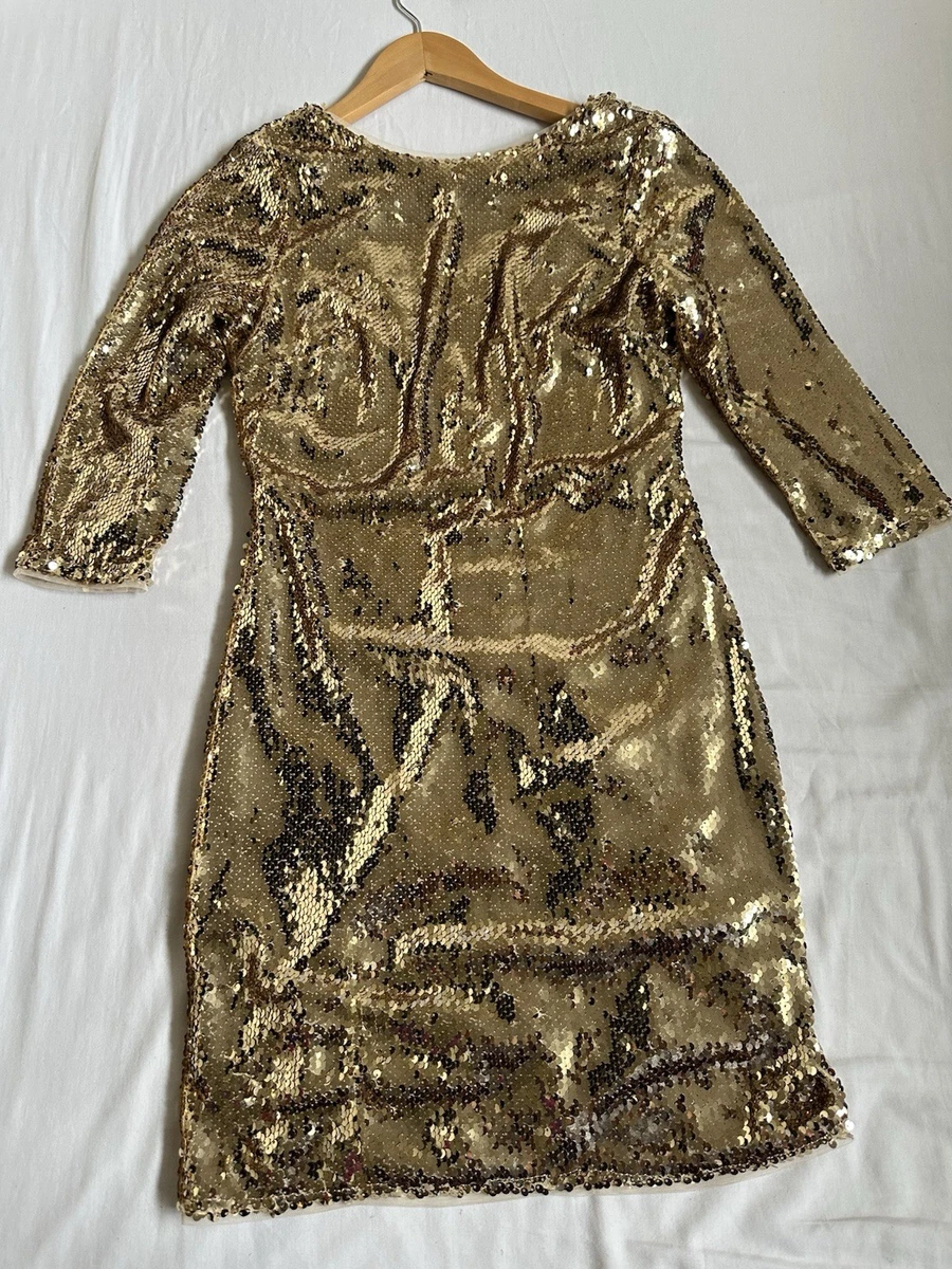 tfnc london gold sequin dress TFNC London Sequin Glitter Mini Dress Gold