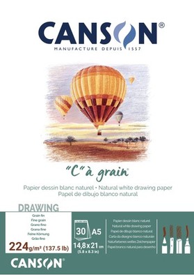 ''C à Grain A5 224g White Drawing & Sketching Paper Pad 30 Sheets Fine Grain T...