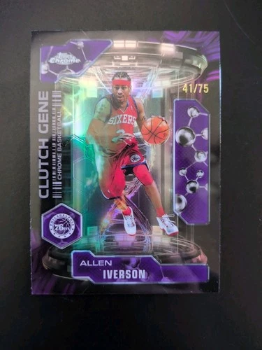 2025 Topps Chrome Allen Iverson Refractors Purple (RAW)