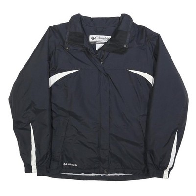 COLUMBIA Damen Outdoorjacke Schwarz Weiß M Polyester-Mischung Zip Trainingsjacke