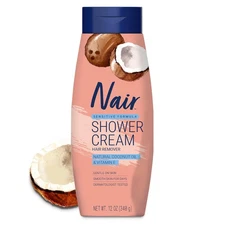 Nair Sensitive Shower Cream Hair Remover with Natural 12 Ounce (Pack of 1) 