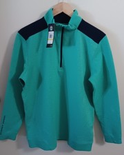 Under Armour Cold Gear Loose Fit Men's Size M 1/4 Quarter Zip Teal/Navy Pullover
