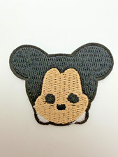 Mickey Mouse Head Embroidered Patch Disney Cartoon Iron-On Applique   