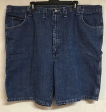 Wrangler Denim Carpenter Shorts Mens Size 48 Reg 10 Inseam Dark Wash Blue