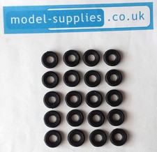 Spot On Black Treaded Reproduction Tyres 12mm O/D fits Mini, Frisky, Isetta etc