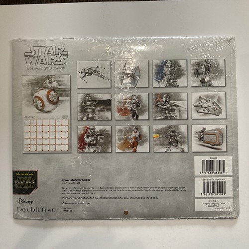 Imperial Stormtrooper Disney Star Wars 16 Month 2016 Calendar New & Sealed! - Picture 2 of 2