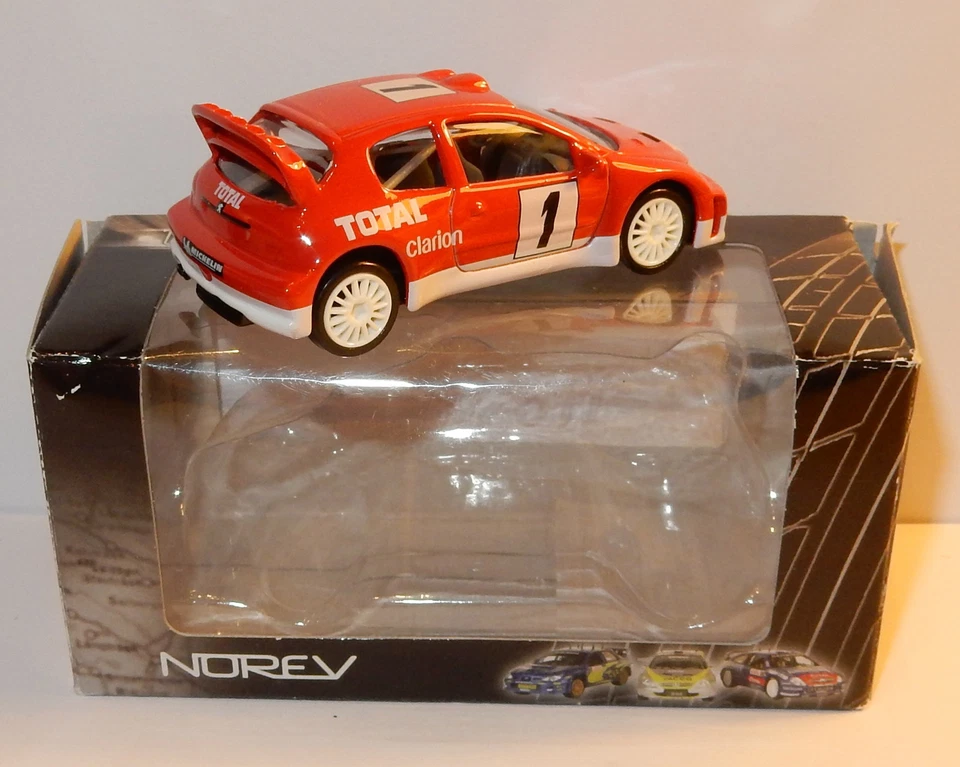 NOREV 3 Inches 1/54 Peugeot 206 WRC #1 Clarion Total Rally 300 HP 220 KM/H Box1 - Image 2 of 3