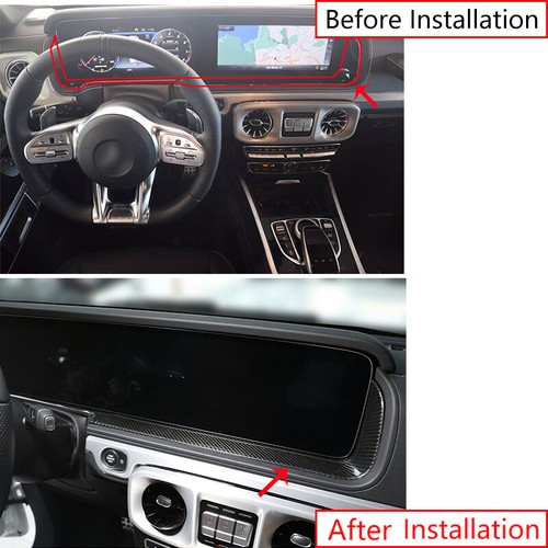 Real Carbon Fiber Central Navigation Cover For Mercedes-Benz G-Class 2019-2021 - Picture 12 of 12