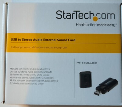 Externe Soundkarte USB Startech ICUSBAUDIOB Schwarz