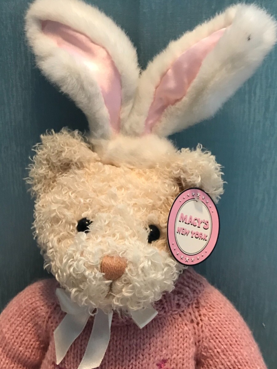Bunny Teddy ぬいぐるみ 2004年製 Gund 14”Macy's New York Easter Bunny Teddy Bear 2004 Plush