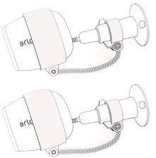 Wasserstein Anti-Theft Security Chain Compatible with Arlo Pro (White, 2 Pack)