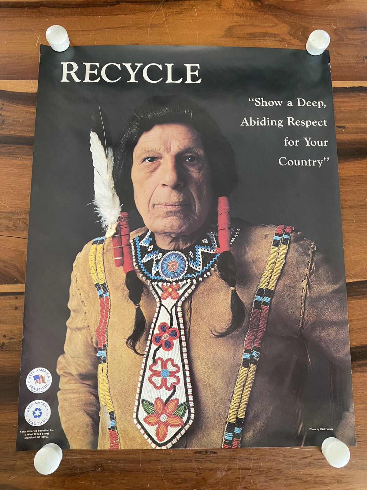 RECYCLE Pollution Poster Iron Eyes Cody Crying Indian Keep America
