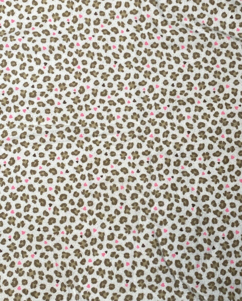 Carters Child of Mine Leopard Cheetah Baby Blanket Heart Flannel Receiving Lovey - Image 4 of 4