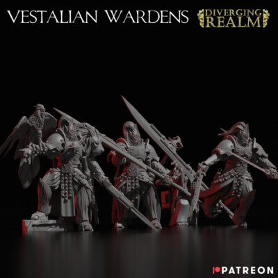Diverging Realms - White Tower Custodians - Vestalian Wardens x 3