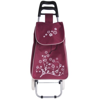 Einkaufstrolley Einkaufstasche auf Rollen Einkaufswagen BLUME 35l