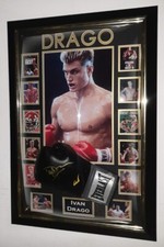 Rare Ivan Drago Dolph  Lundgren SIGNED Boxing GLOVE Autograph ROCKY  Display