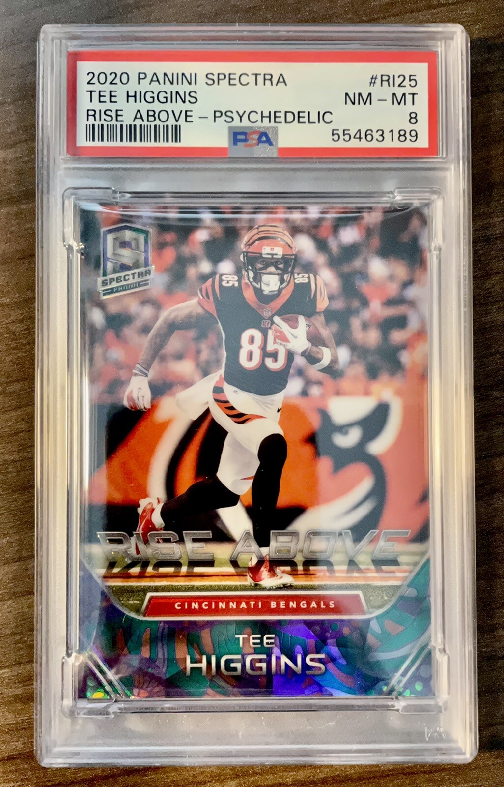 Tee Higgins Panini Spectra Rise Above #RI25 Psychedelic