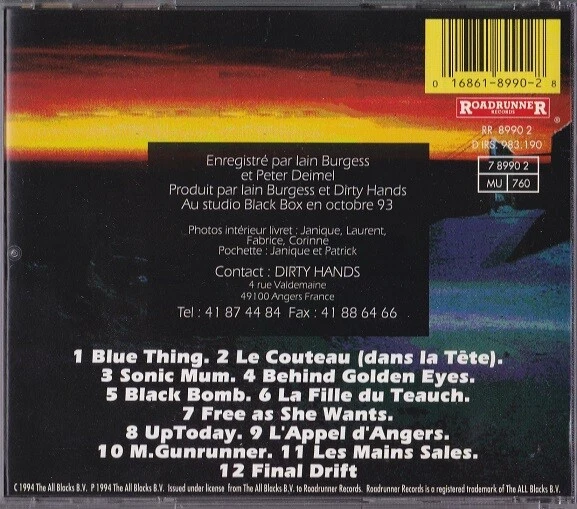 DIRTY HANDS / BLEUS - CD 1994 - Bild 2 von 2