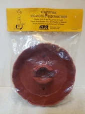 Soda Bottle Bird Feeder Waterer  Made in USA Vntg  APR  Heavyweight Plastic  NIB
