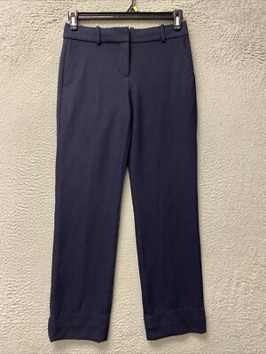 J Crew Womens Dress Pants 0 Dark Navy Trousers Work Career /61-44 | eBay