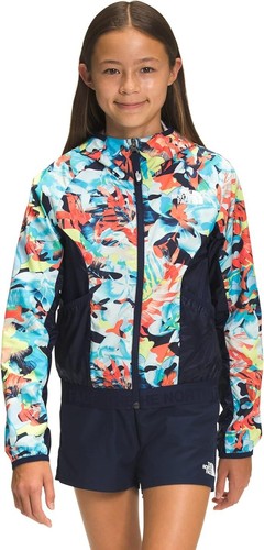The North Face Girl's Windwall Hoodie Jacket Tropical Camo Print XSMALL (6) - Picture 2 of 4