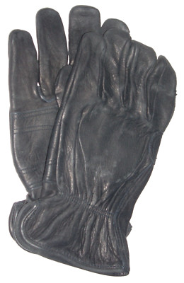 Lambert I-B350PP Black Deerskin Leather Gloves with Palm Patch Size XL