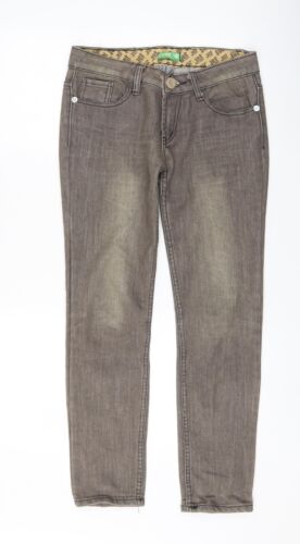 Jet Jeans damskie brązowe bawełniane proste dżinsy rozmiar 30 L29 w regularnym - Zdjęcie 1 z 12