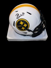 ROMAN WILSON Signed PITTSBURGH STEELERS LUNAR ECLIPSE Mini Helmet MICHIGAN BAS