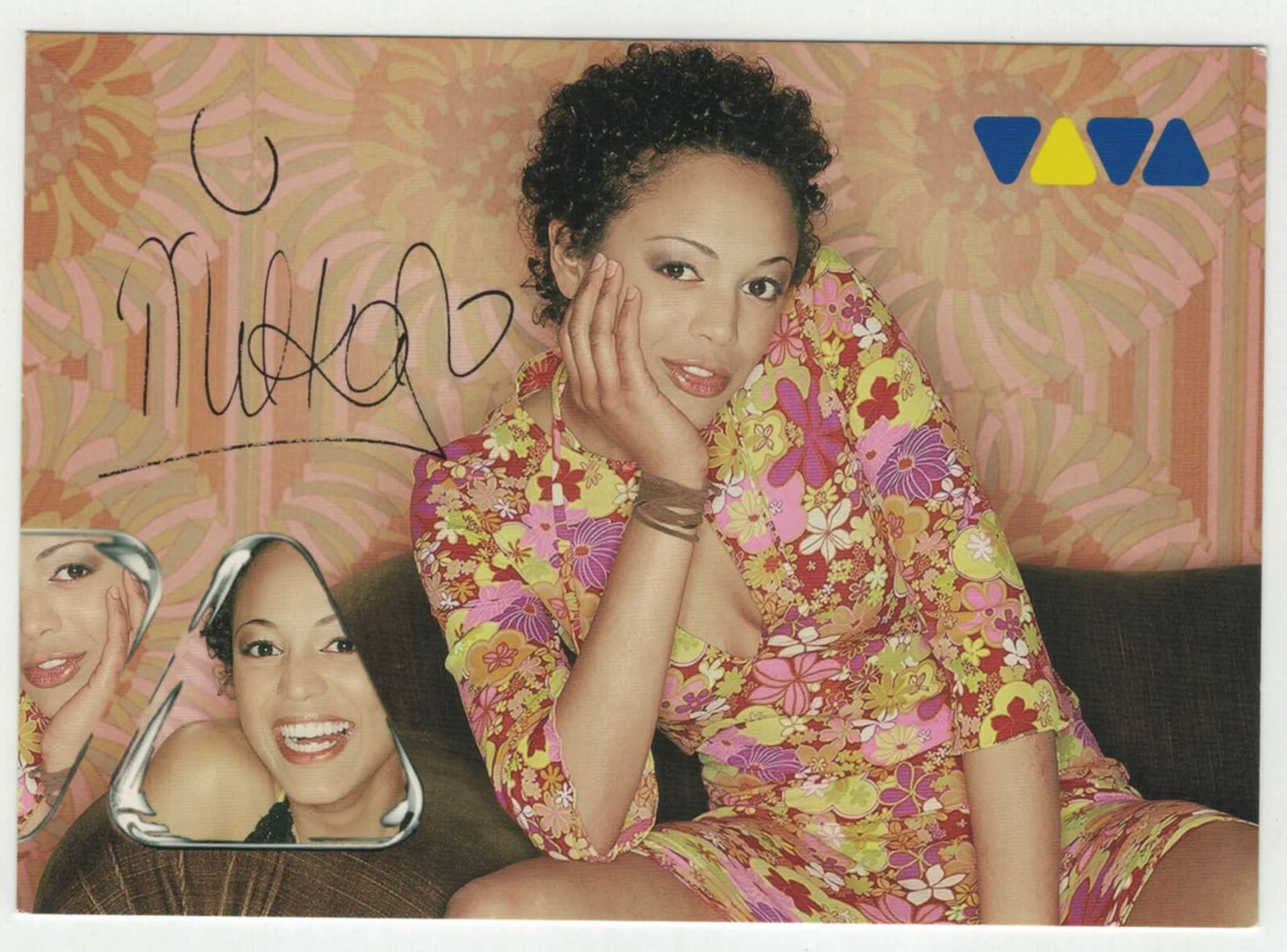 Autogrammkarte Viva 1990 iger Milka Denise Loff Fernandes, Portrait