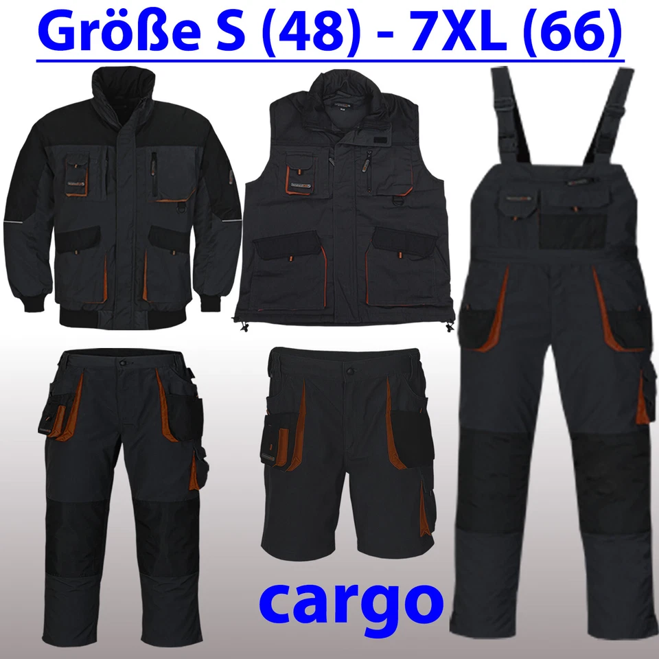 TERRATREND JOB GERMANY workwear Arbeitshose Latzhose Arbeit Jacke Weste set Cargo Handwerker Gr. 44-66°
