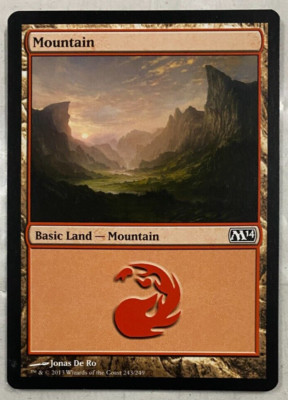 MTG Magic: The Gathering MOUNTAIN Basic Land Red Card 243/249 M14