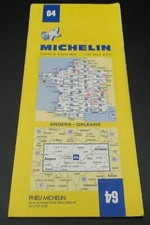 Vintage Michelin Road Map 1981 France Angers Orleans N 60