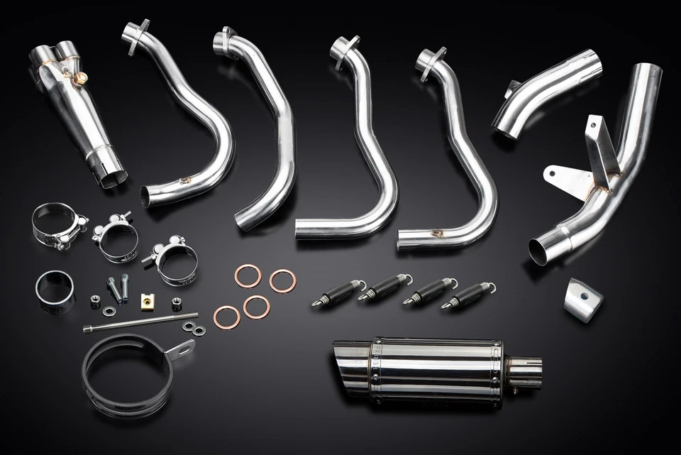 Suzuki GSX-S1000 2016-2024 Complete Exhaust 4-1 8" Round Stainless Muffler - Image 3 of 4