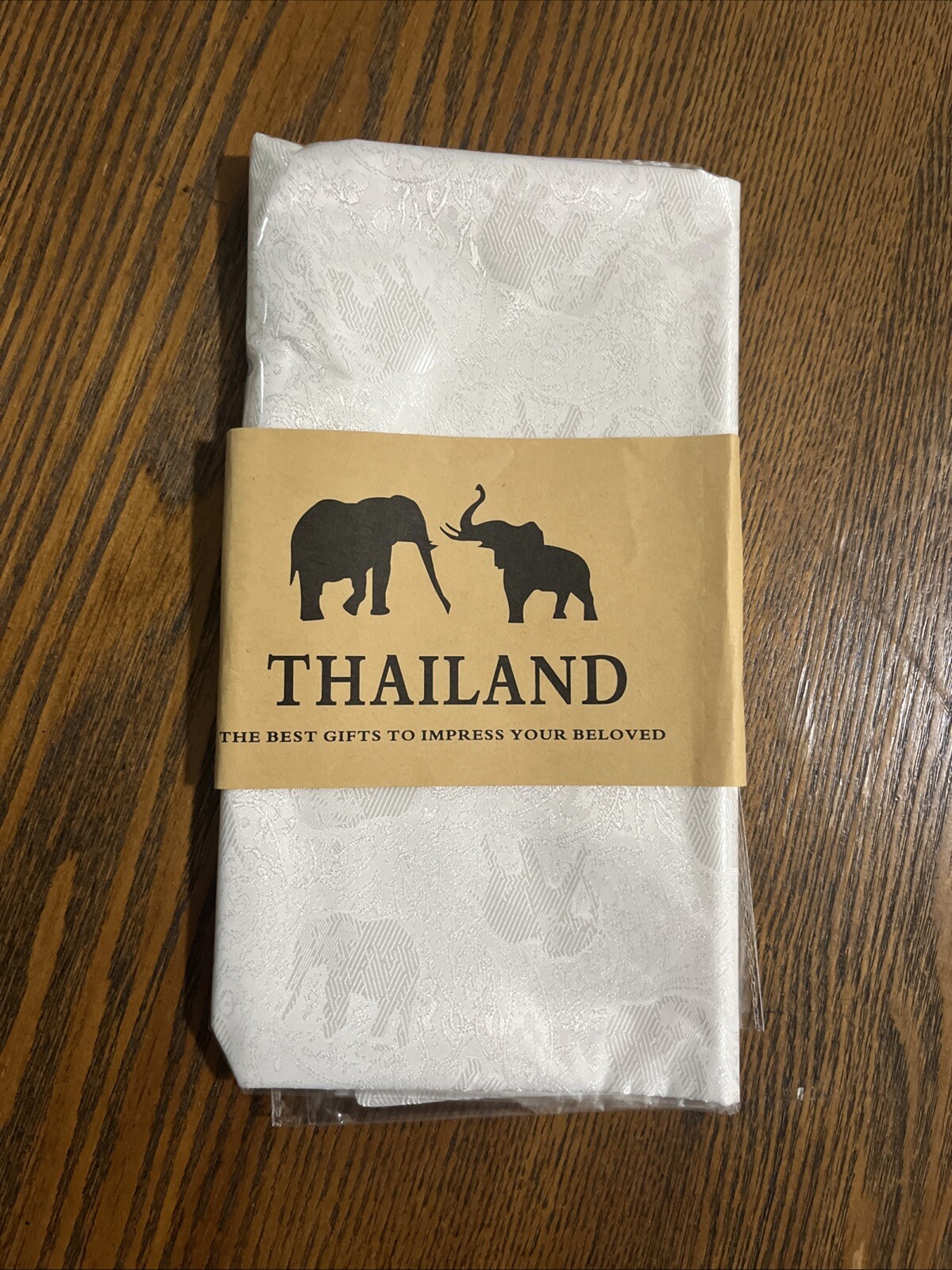 Thai Silk Scarf 70x27 Inches New with Original Packaging Souvenir