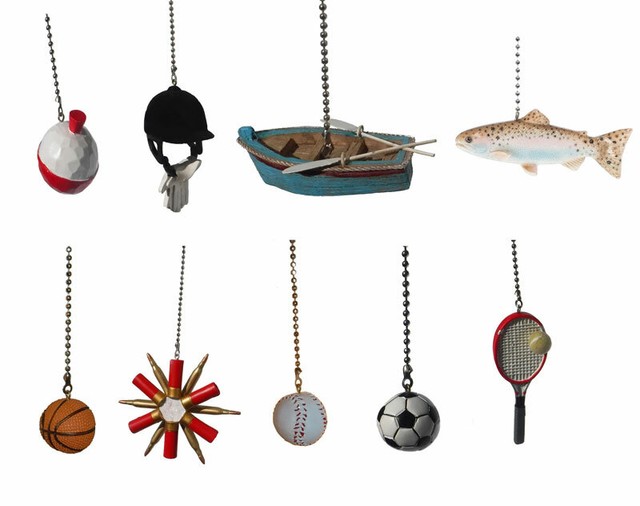 Sports Ball Ceiling Fan Pull Chains Football Pair For Sale