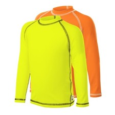 2-Pack UZZI Amphibious Gear Boy's XL Long Sleeve UPF50 Rash Guard