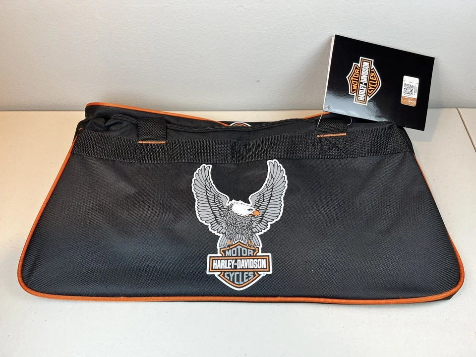 Bolsa de lona deportiva Harley-Davidson Winged Eagle B&S con correa ajustable - negra Foto 2 de 4