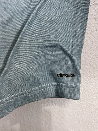 Adidas Shirt 2XL Adult Blue Black Long Sleeve Climalite Stretch Gym Mens - Picture 5 of 5