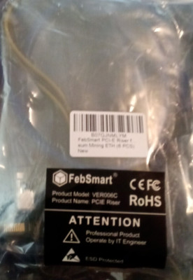 Febsmart PCIE Riser for Ethereum Mining Rigs, VER006C